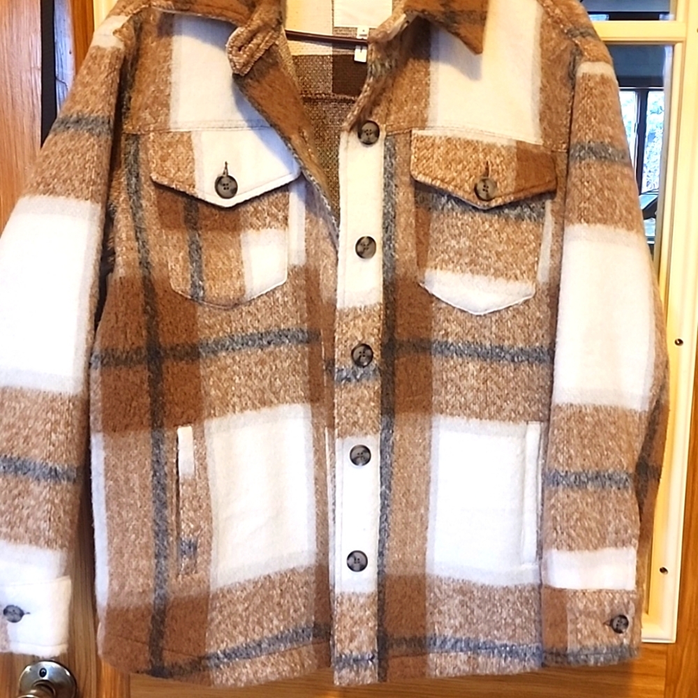 Plaid Wool Jacket - image 1